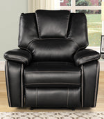 Devorah Black Air Leatherette Manual Recliner