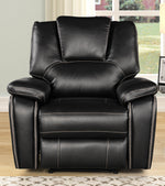 Devorah Black Air Leatherette Power Recliner