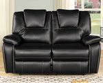 Devorah Black Manual Recliner Loveseat