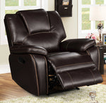 Devorah Dark Brown Leatherette Manual Recliner