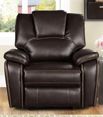 Devorah Dark Brown Leatherette Power Recliner