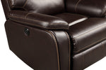 Devorah Dark Brown Leatherette Power Recliner