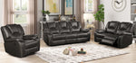 Devorah Gray Leatherette Power Recliner Sofa