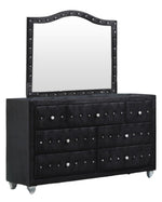 Emma Black Crushed Velvet Dresser