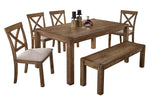 Janet Driftwood Wood Rectangular Dining Table
