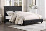 Kathy Black Fabric Cal King Platform Bed