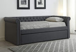 Lyda Gray Fabric Twin Daybed with Trundle