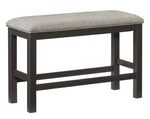 Elias Gray Wood/Fabric Counter Height Bench