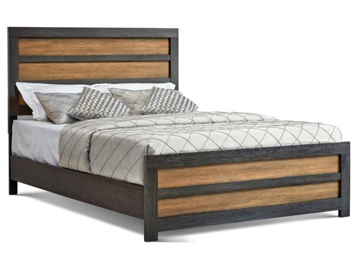 Dewcrest Licorice/Caramel Wood Queen Panel Bed