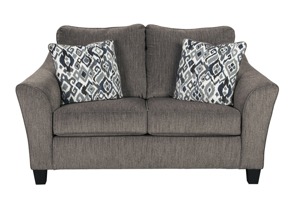 Nemoli Slate Fabric Loveseat