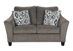 Nemoli Slate Fabric Loveseat