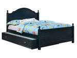 Diane Blue Solid Wood Full Bed with Trundle