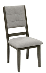 Nisky 2 Gray Fabric/Wood Side Chairs