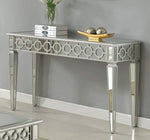 Jadyn Silver Mirrored Rectangular Sofa Table