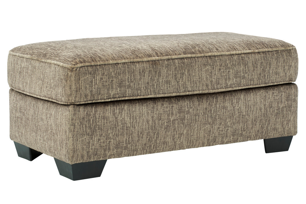 Olin Chocolate Fabric Ottoman