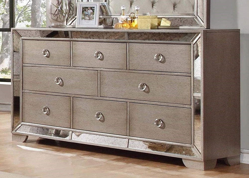 Ava Silver Bronze Finish Wood Dresser