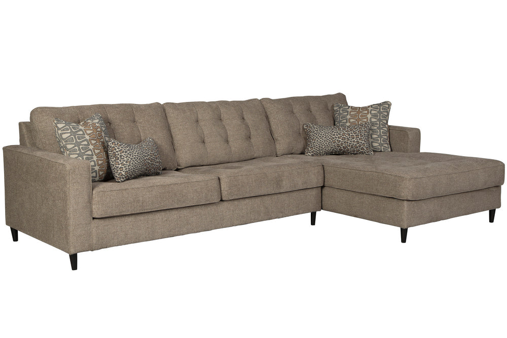 Flintshire 2-Pc Auburn Fabric RAF Sectional