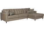 Flintshire 2-Pc Auburn Fabric RAF Sectional