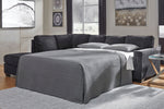 Altari Slate Chenille LAF Sectional with Sleeper (Oversized)