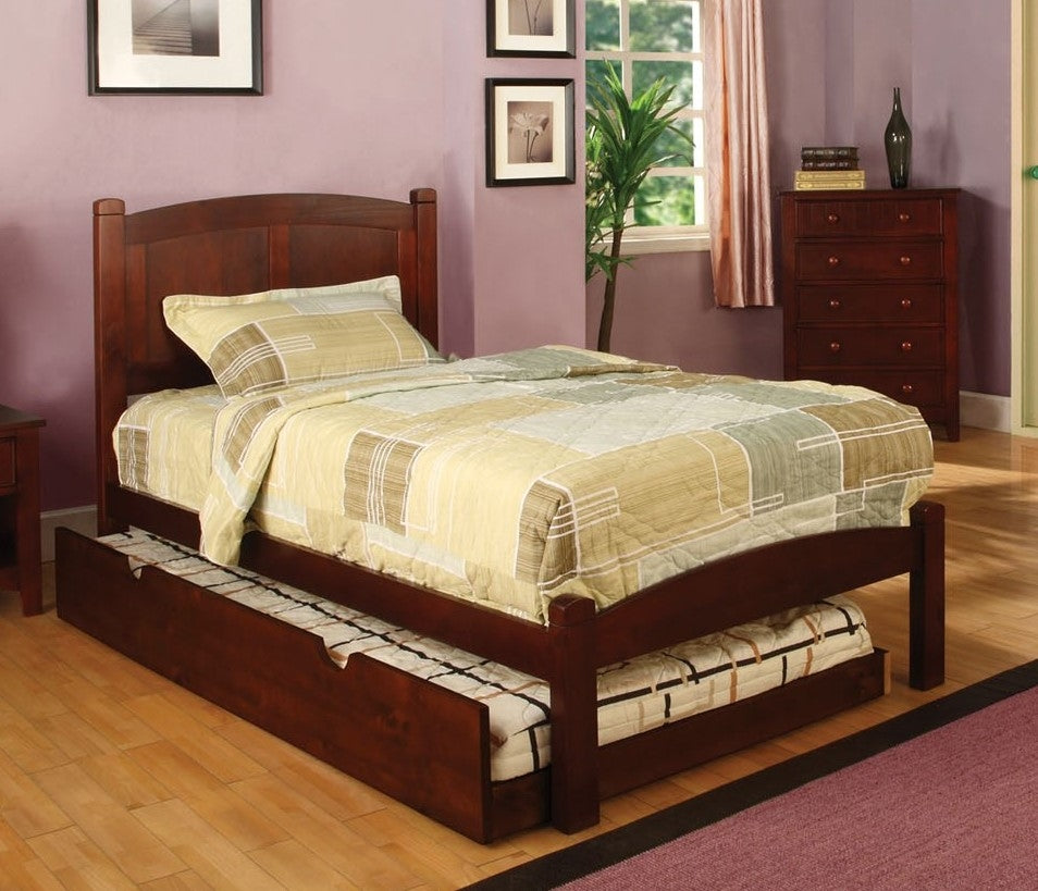 Cara Cherry Wood Twin Bed with Trundle