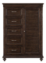 Cardano Driftwood Charcoal Wood Wardrobe Chest