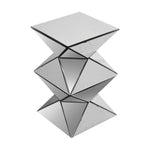 Nyoka Mirrored Diamond Shape Pedestal Stand