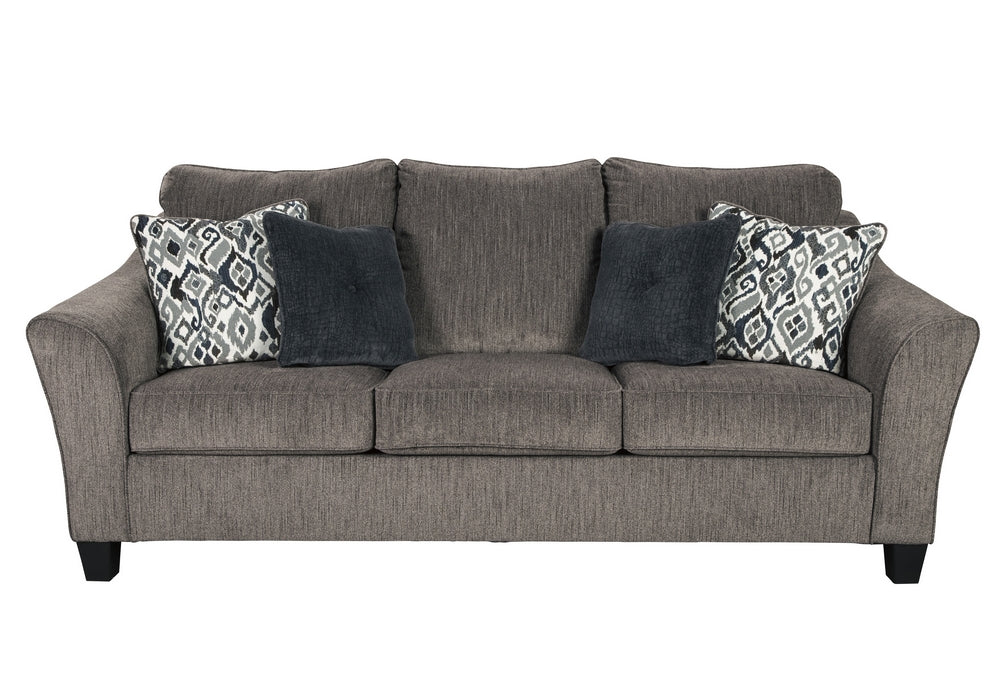 Nemoli Slate Fabric Sofa (Oversized)