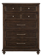 Cardano Driftwood Charcoal Wood 5-Drawer Chest