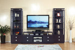 Clotilde 3-Pc Red Cocoa Wood Entertainment Center