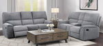 Dickinson 2-Pc Charcoal Fabric Manual Recliner Sofa Set