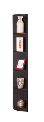 Giada Red Cocoa Wood Corner Bookcase