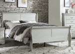 Louis Philippe Platinum Wood King Sleigh Bed