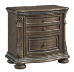 Charmond Brown Wood 2-Drawer Nightstand