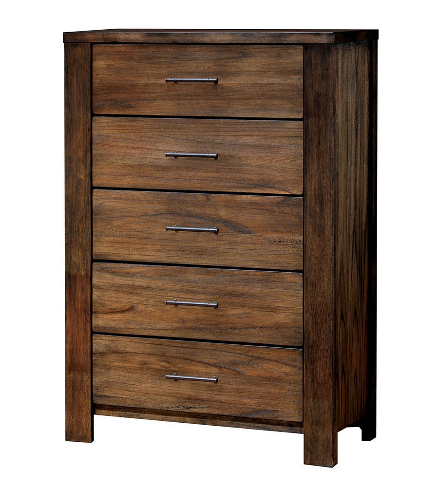 Elkton Oak Wood 5-Drawer Chest