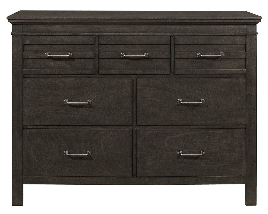 Blaire Espresso Wood 7-Drawer Dresser