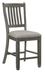 Granby 2 Gray Fabric/Antique Gray Counter Height Chairs