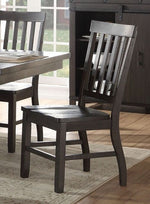 Maisha 2 Rustic Walnut Finish Wood Side Chairs