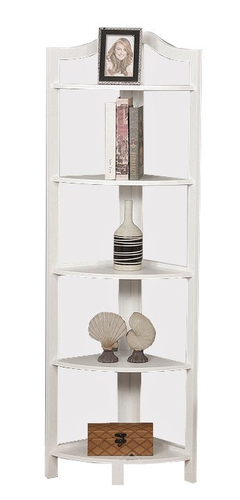 Alyssa White Wood 5-Tier Ladder Shelf