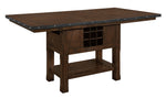 Schleiger Dark Brown Wood Counter Height Table