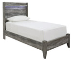 Baystorm Gray Wood Twin Panel Bed