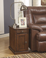 Laflorn Medium Brown Wood Chair Side End Table