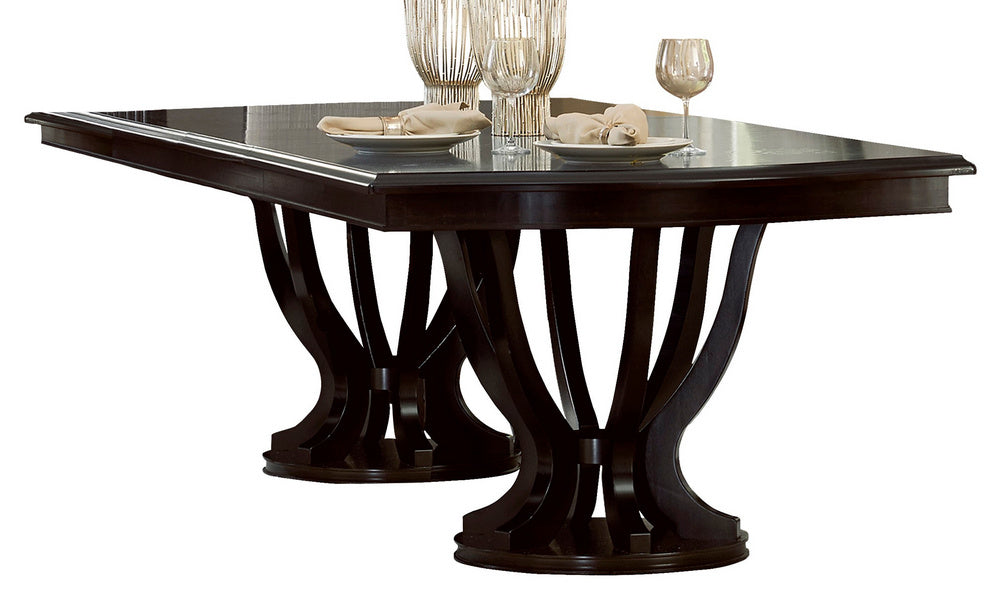 Savion Espresso Wood Extendable Dining Table