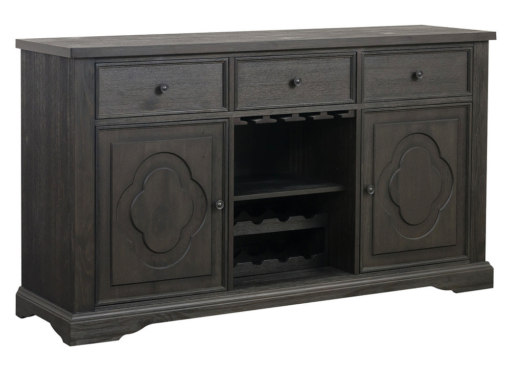 Arasina Distressed Dark Pewter Wood Finish Server