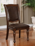 Alpena 2 Brown Cherry Wood Side Chairs