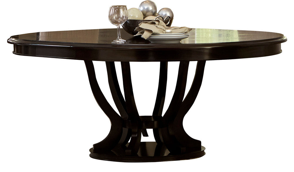 Savion Espresso Wood Oval Extendable Dining Table