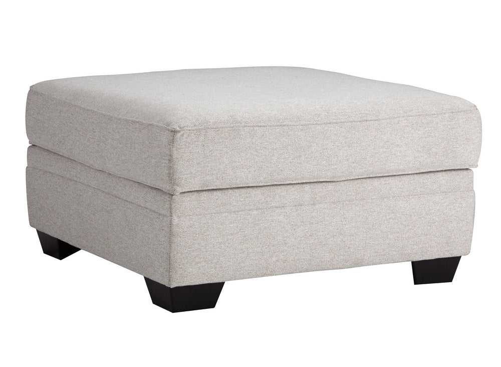 Dellara Chalk Fabric Storage Ottoman