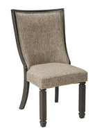 Tyler Creek 2 Grayish Brown Fabric Side Chairs