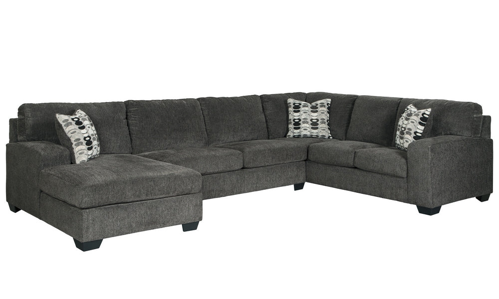 Ballinasloe 3-Pc Smoke LAF Sectional (Oversized)