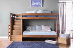 Ampelios Mahogany Wood Twin/Twin Bunk Bed