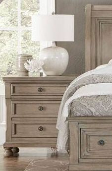 Bethel Wire Brushed Wood Nightstand